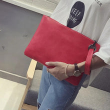 Load image into Gallery viewer, Fashion solid women&#39;s clutch bag leather women envelope bag clutch pu leather bag female Clutches sac Immediately shipping

