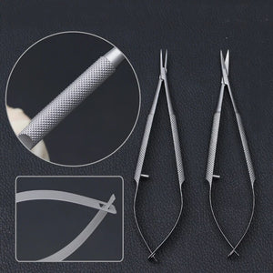 New Microsurgical instruments 12.5cm scissors+Needle holders +tweezers stainless steel surgical tool