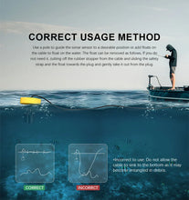 Load image into Gallery viewer, FFC1108-1 Alarm 100M Portable Sonar Fish Finders 45 degrees Sonar Coverage Echo Sounder Alarm Transducer Lake Sea Fishing
