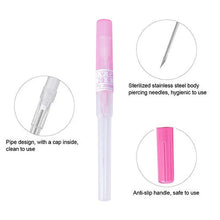 Load image into Gallery viewer, 1-50PCS Sterile Piercing Needle Disposable I.V. Catheter Cannula Ear Nose Septum Navel PIERC Needles Set 14G 16G 18G 20G 22G 24G
