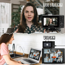 Load image into Gallery viewer, 4K Digital Camera for Photography and 18X Digital Zoom Camera 64MP Compact Vlogging Camera 3'' 180° Flip Screen with Flash
