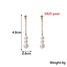 Load image into Gallery viewer, White Flower &amp; Butterfly Dangle Earrings – Acrylic Pearl Heart Jewelry
