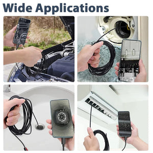 1080P Single / Dual Lens Hard Cable Mini Camera Endoscope Camera WiFi Waterproof Endoscope Inspection For Android IOS Car Sewer