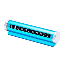 Load image into Gallery viewer, Car Temporary Parking Number Plate Black/Silver/Blue Aluminium Alloy Material Roller Adjustable Car Parking Plate Car Supplies
