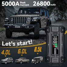 Load image into Gallery viewer, Car Jump Starter 3000A/4000A/5000A Battery Charger Emergency Power Bank Booster for 12V Gasoline and Diesel Vehicles Starting
