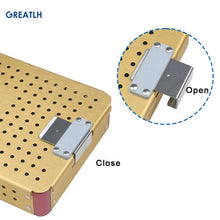 Load image into Gallery viewer, Aluminium Alloy Sterilization Tray Case for Holding Instrument Sterilization Box with Silicone Pad
