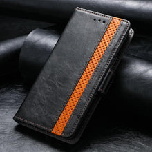 Load image into Gallery viewer, Luxury Leather Case For iPhone 13 11 12 14 Pro Max Mini Wallet Pocket Flip Case Cover Vintage Luxury Genuine Leather Fashion Business Classic Flip Case For Men
