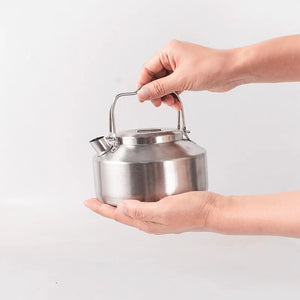 0.9L Stainless Steel Backpacking Camping Kettle Bushcraft Gear Outdoor Durable Teapot High Quality