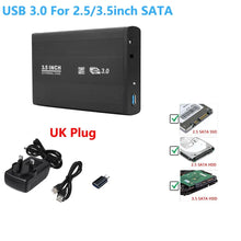 Load image into Gallery viewer, USB to SATA IDE HDD SSD 2.5/3.5 inch Adapter Hard Drive Enclosure USB3.0 Case HD External Solid State Hard Disk Box Adapter
