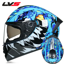Load image into Gallery viewer, Full Face Racing Helmets Winter Warm Double Visor Motorcycle Helmet Motorbike Sports helmet LVS-701
