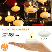 Load image into Gallery viewer, 6/10/16Pcs Unscented Discs Candles Floating For Valentine's Day Party Wedding Home Bathtub Decor Romantic Confession Candlelight
