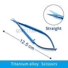 Load image into Gallery viewer, Titanium Ophthalmic Micro Cornea scissors Ophthalmic Surgery scissors Instrument
