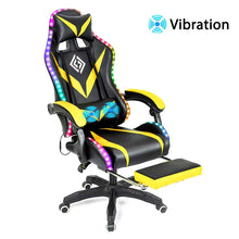 Load image into Gallery viewer, 135 Degrees Gaming Chair RGB Light Office Chair Bluetooth Speaker Gamer Computer Chair Ergonomic Swivel 2 Point Massage Recliner
