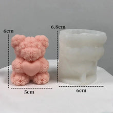 Load image into Gallery viewer, 3D Bear Hug Silicone Candle Mold – Cute DIY Bear Candle, Soap &amp; Resin Craft Mold for Handmade Gifts &amp; Home Décor
