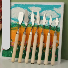 Load image into Gallery viewer, 7Pcs Stainless Steel Palette Knife Set - Mixing, Scraping, and Painting Tools for Artists
