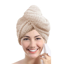 Load image into Gallery viewer, Absorbent Hair Towel Wrap – Quick-Dry Textured Cap for Women
