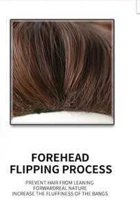 Short Straight Synthetic Wigs for Women Blonde to Brown Ombre Bob Wigs with Bangs Daily Cosplay Party Heat Resistant Fake Hair