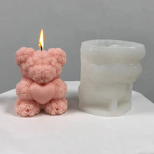 Load image into Gallery viewer, 3D Bear Hug Silicone Candle Mold – Cute DIY Bear Candle, Soap &amp; Resin Craft Mold for Handmade Gifts &amp; Home Décor
