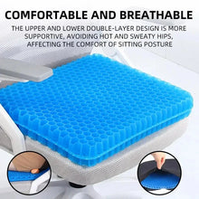 Load image into Gallery viewer, Breathable Gel Seat Cushion – Honeycomb Design for Tailbone &amp; Back Pain Relief, Home Office &amp; Car Use
