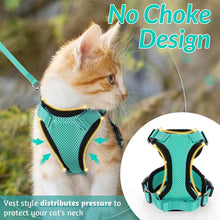 Load image into Gallery viewer, Cat Harness and Leash – Soft Adjustable Escape-Proof Vest for Walking Cats
