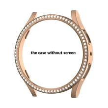 Load image into Gallery viewer, 2pcs for Samsung Galaxy Watch 4 5 6 40mm 44mm Bling Case+Jewelry Stainless Steel Strap for galaxy watch 6 5 4 Screen Protector
