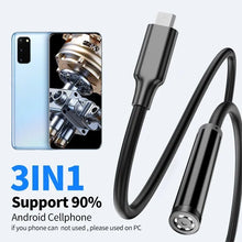 Load image into Gallery viewer, 7mm Endoscope Camera Flexible IP67 Waterproof Micro USB Inspection Borescope Camera for Android PC Notebook 6LEDs Adjustable
