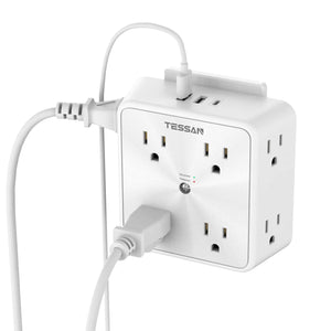 TESSAN Multi Outlet Splitter with 8 AC Outlets & 3 USB (1 USB C) Surge Protector Multi Outlet Extender for Home Office Dorm