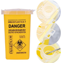 Load image into Gallery viewer, 1L Plastic Tattoo Medical Supplies Container Waste Box Disposable Needle Tips Recycling Buckets Collection Tattoos Accessories
