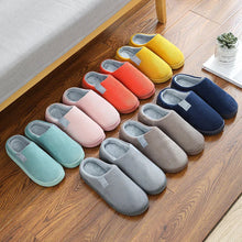 Load image into Gallery viewer, Thick Sole Home Indoor Outside Men And Women Couples Winter Household Warm Fluffy Slippers High Heels Plush Cotton Shoes Ladies

