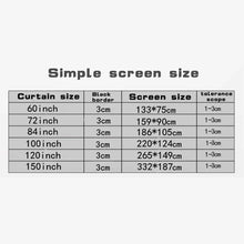 Load image into Gallery viewer, 16:9 Portable Projector Screen Simple Projector Curtain 72/84/100/120/150 inch HD Display Screen Home Cinema Theater Movie Home
