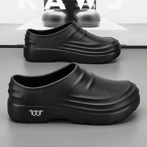 Summer Chef Shoes Anti Slip and Oil Proof Work Shoes Lazy Slippers Casual Trendy Slipper One Step Fashion Garden Shoes For Beach