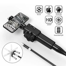 Load image into Gallery viewer, 5.5MM/8.5MM 2.0MP 180 Degree Steering Industrial Borescope Endoscope Cars Inspection Camera With 6 LED for iPhone Android PC
