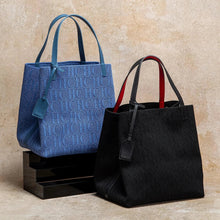 Load image into Gallery viewer, CHCH Large Capacity Black Knitted Tote Bag – Simple Shopping Handbag
