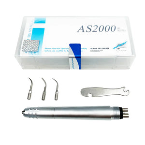 2/4 Holes Dental Ultrasonic Air Scaler AS2000 with 3 Tips Tooth Calculus Remover Cleaning Handpiece Whiten Tooth Cleaner