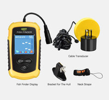 Load image into Gallery viewer, FFC1108-1 Alarm 100M Portable Sonar Fish Finders 45 degrees Sonar Coverage Echo Sounder Alarm Transducer Lake Sea Fishing
