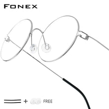 Load image into Gallery viewer, FONEX Screwless Round Eyeglasses – Titanium Alloy Frame for Men &amp; Women
