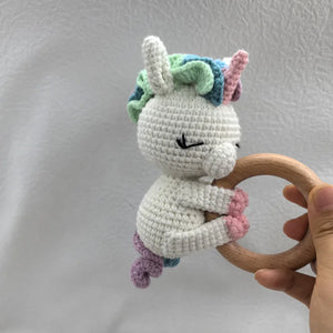 Baby Security Blanket Towel Feeding Bib Soft Towel Cotton Burping Cloth Infant Shower Gift Knitted Lovely Animal Rattle Sleep To