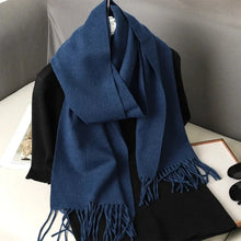 Load image into Gallery viewer, 62-Color Winter Cashmere Scarf – Warm Tassel Pashmina Wrap for Women

