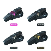Load image into Gallery viewer, 80-degree Rotating Multi-functional Car Eyeglass Storage Clip Bidirectional Automobile Eyeglass Clip Holder for Easy Access
