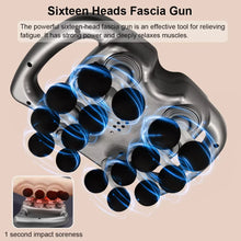 Load image into Gallery viewer, 16 Heads Muscle Massage Gun, Full Body Massager 9 Modes &amp; 99 Levels, Deep Tissue Percussion Massager Quiet Muscle Massage Gun
