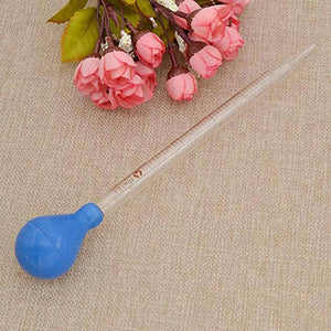 10ml Glass Scale Line Dropper Pipette Lab Dropper Dropping Pipet Blue Rubber Head Pipettors