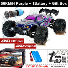 Load image into Gallery viewer, 4WD RC Off-Road Car - 1:16 High-Speed Brushless Truck, 50-80KM/H, 4x4 Drift Racing Toy for Kids &amp; Adults
