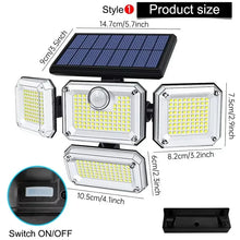 Load image into Gallery viewer, 122/333 LED Solar Motion Sensor Lights – IP65 Waterproof Outdoor Wall Lamp with 3 Modes for Garage, Yard &amp; Corridor
