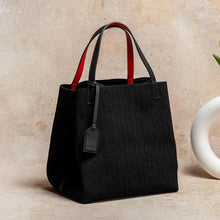 Load image into Gallery viewer, CHCH Large Capacity Black Knitted Tote Bag – Simple Shopping Handbag
