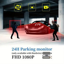 Load image into Gallery viewer, Car camera 3 inch car recorder left and right 4 channels 4 screens, 24 hours for the vehicle to record parking monitoring, multi
