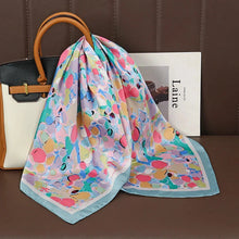 Load image into Gallery viewer, Luxury Satin Silk Square Scarf – Shawl, Hijab &amp; Fashion Wrap 2023
