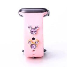 Load image into Gallery viewer, 1pcs Purple Cute Rhinestone Watch Band Charms Decoration Ring for Apple Watch Bands Accessory Jewelry
