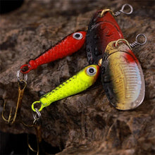 Load image into Gallery viewer, Rotating Metal Spinner Fishing Lure 9.1g 7cm – Sequin Hard Bait with Treble Hook for Bass, Pike, Carp &amp; Trout
