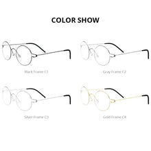 Load image into Gallery viewer, FONEX Screwless Round Eyeglasses – Titanium Alloy Frame for Men &amp; Women
