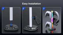 Load image into Gallery viewer, For Playstation5 Controller Holder Earphone Hanger Accessories Gaming RGB Headphone Stand for Desktop Gamer PS4 Xbox PS5 Gamepad
